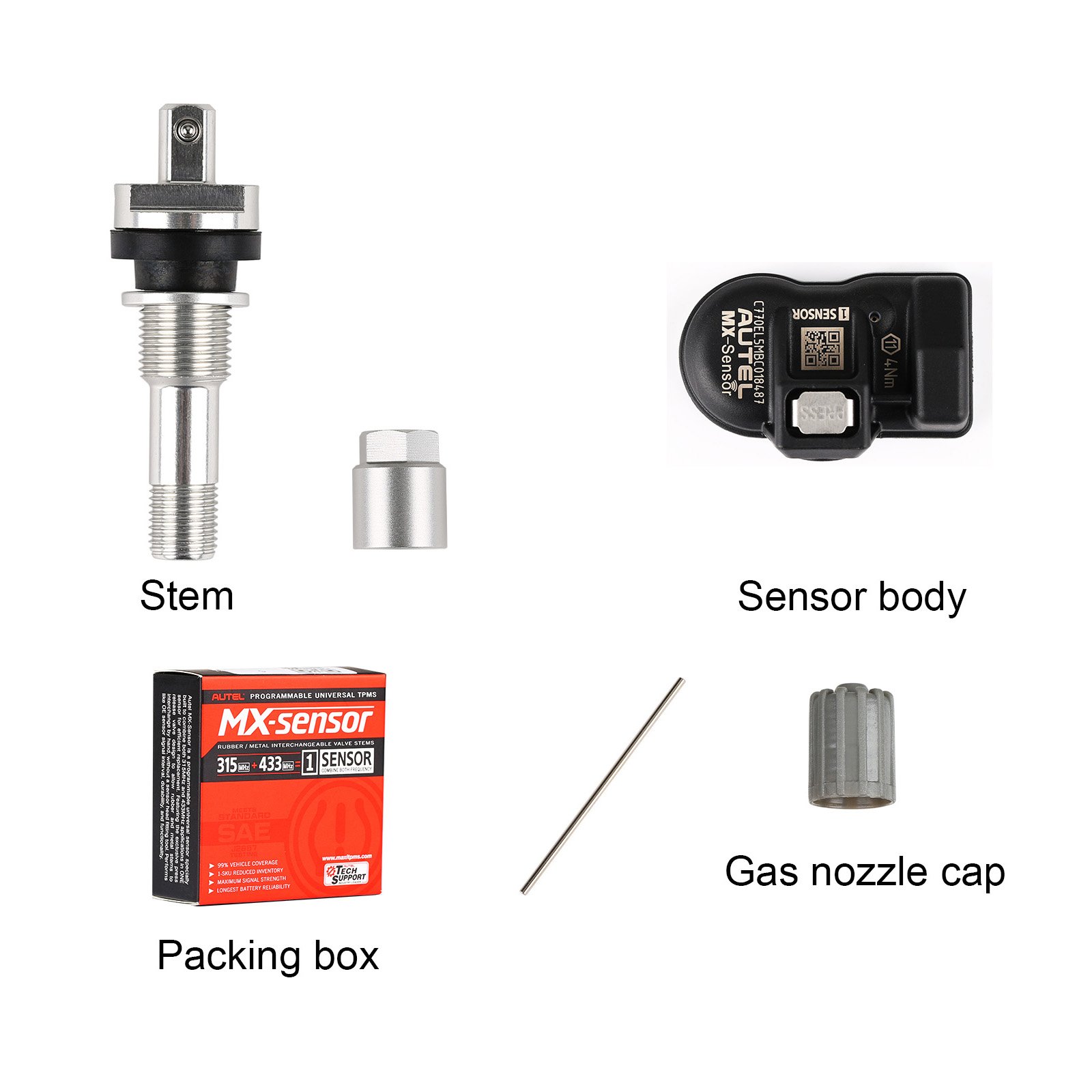 AUTEL MX-Sensor 315+433mhz Metal | Sensor TPMS Programmable  — foto 2