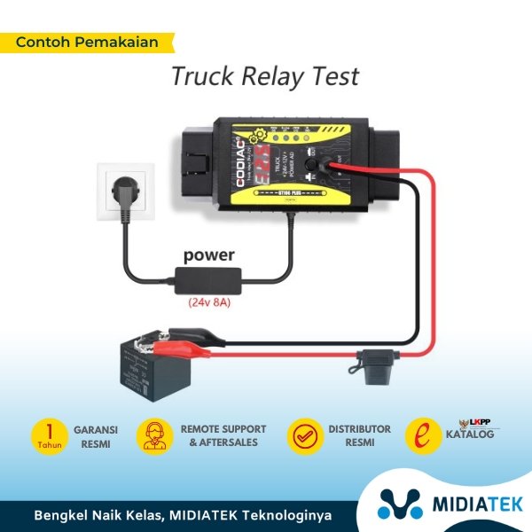 GODIAG GT106 PLUS Heavy Duty Truck Adapter Converter 24V to 12V — foto 2
