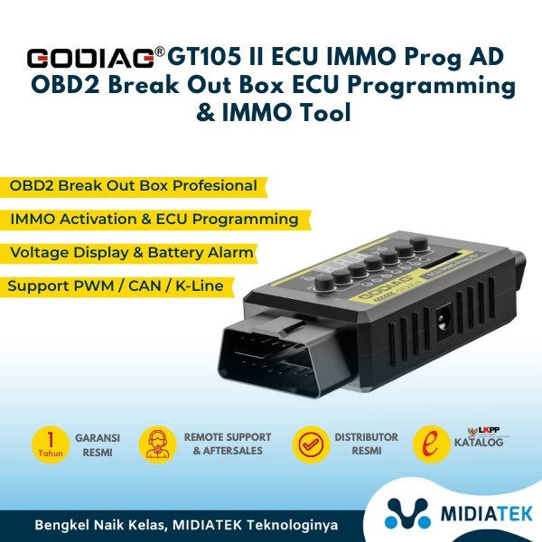 GODIAG GT105 OBD II ECU IMMO Prog AD OBD2 Break Out Box ECU Programming & IMMO Tool — foto 4