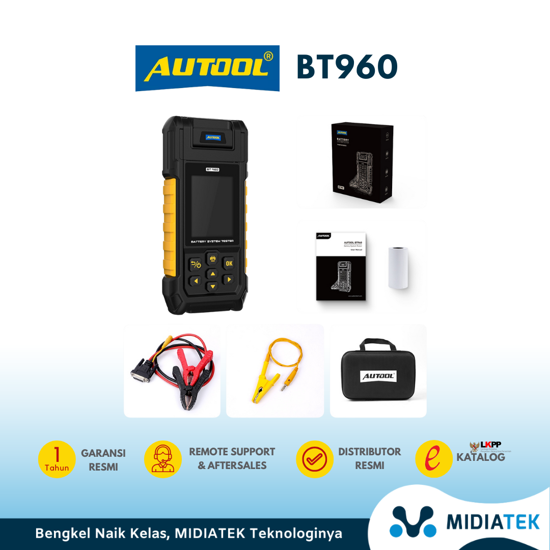 AUTOOL BT960 Automotive Battery Tester 0–80V | CCA, Load Test, Charging Test & Print — foto 4