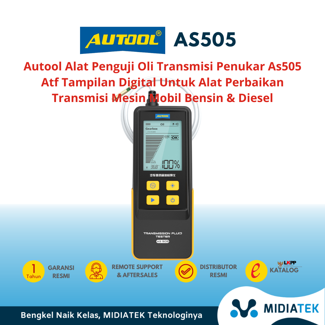 Autool Alat Penguji Oli Transmisi Penukar AS505 Atf Tampilan Digital Untuk Alat Perbaikan Transmisi Mesin Mobil Bensin & Diesel