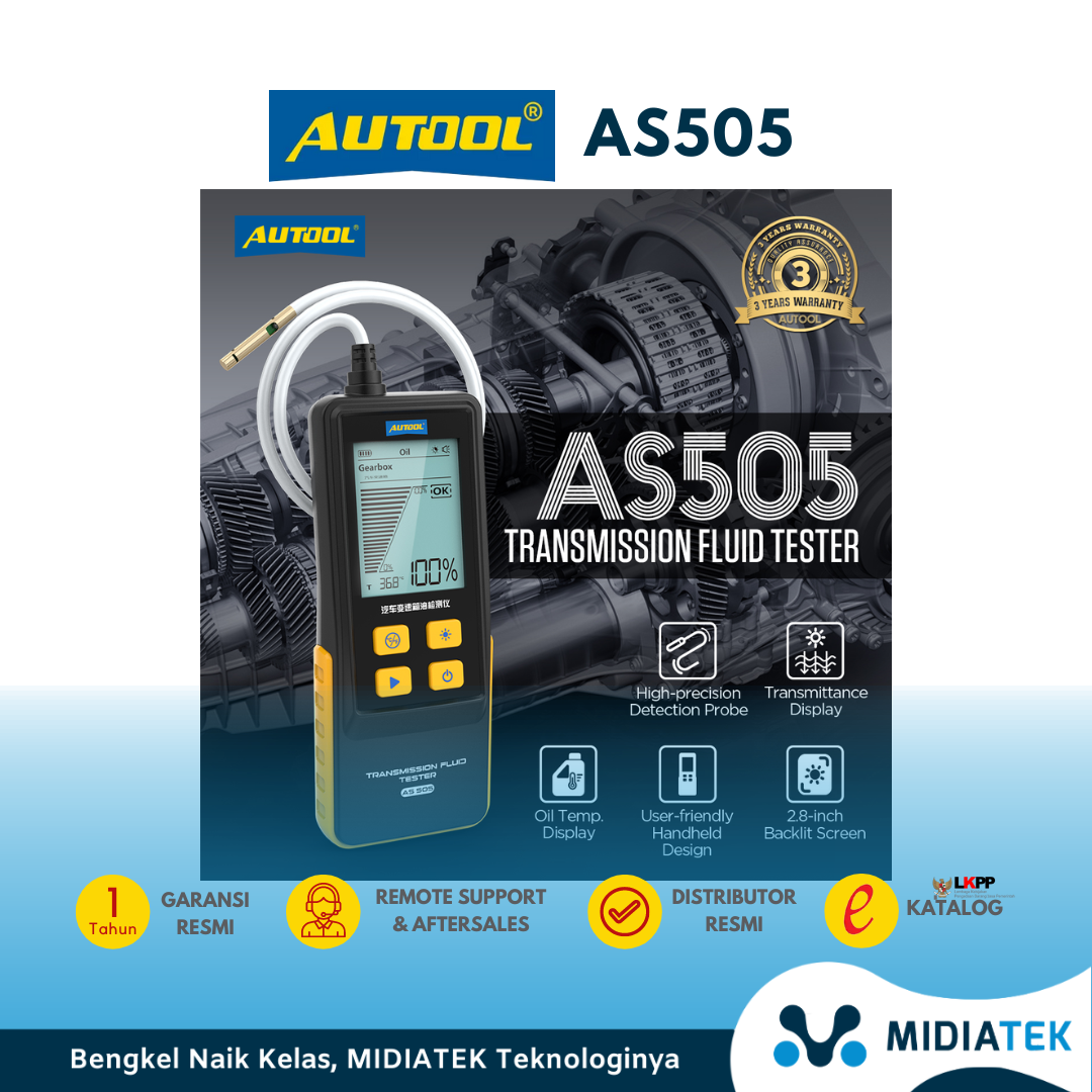 Autool Alat Penguji Oli Transmisi Penukar AS505 Atf Tampilan Digital Untuk Alat Perbaikan Transmisi Mesin Mobil Bensin & Diesel — foto 5