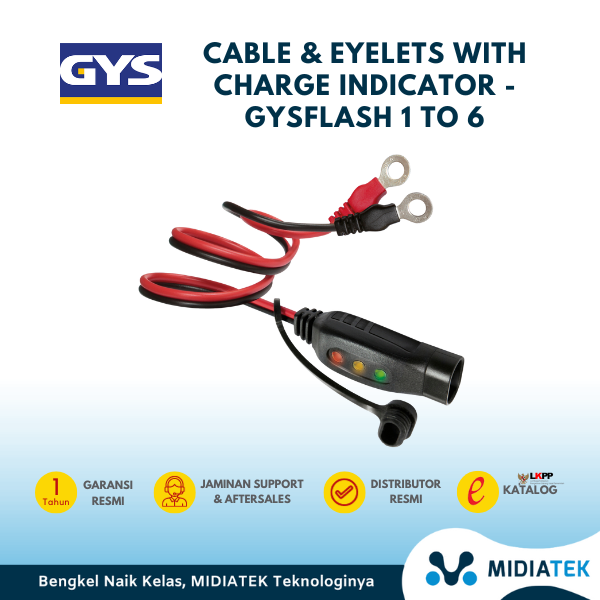 GYS GYSFLASH 1 to 6 (Cable & Eyelets with Charge Indicator)