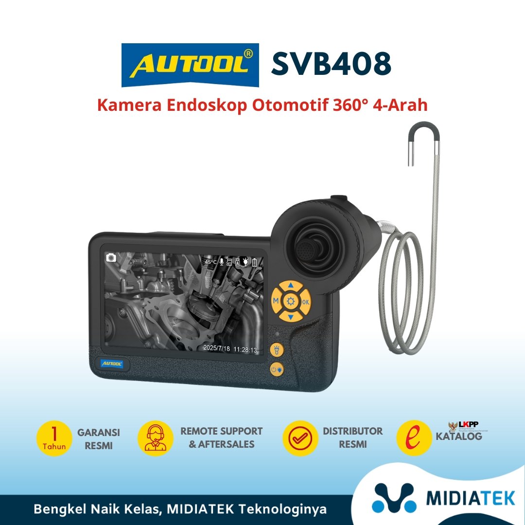 AUTOOL SVB408 Kamera Endoskop Mobil 360° 4-Arah